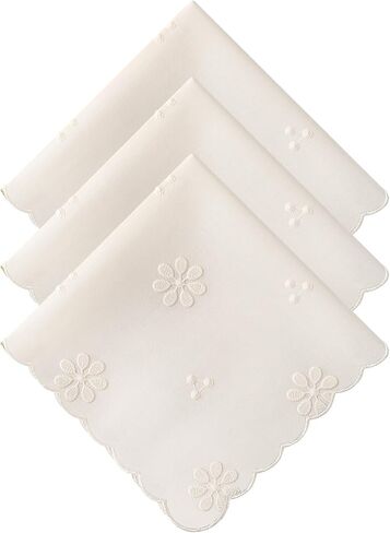 Handkerchiefs for Women Soft Cotton,Dainty Embroidered Womens Handkerchiefs in Saudi Arabia