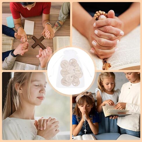 200 Pcs Wooden Pocket Hug Token with 4 Pcs Organza Bags Pocket Hug Bulk Remembrance Little Heart Star Round Pocket Hug Keepsake for Family Birthday Celebration of Life Funeral Love Gifts in Saudi Arabia