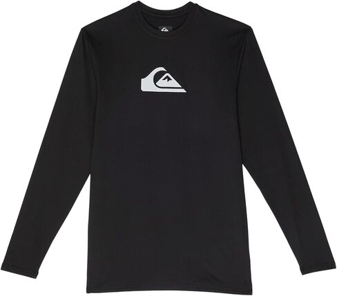 تي شيرت Quiksilver للأولاد Solid Streak Ls للشباب بأكمام طويلة لركوب الأمواج Rashguard in Kuwait