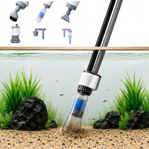 Vehipa Electric Aquarium Gravel Cleaner 30W Fish Tank Vacuum in Saudi Arabia