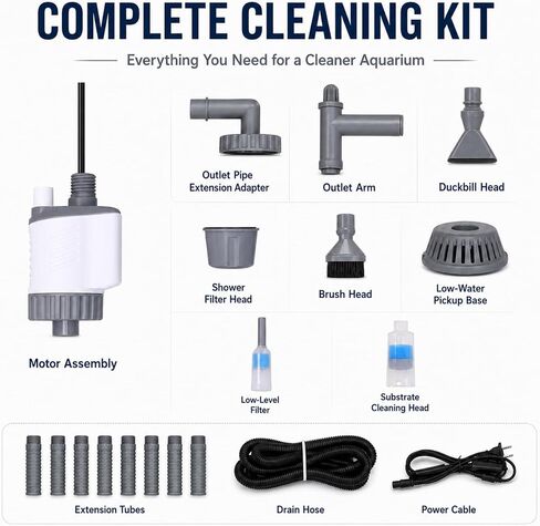 Vehipa Electric Aquarium Gravel Cleaner 30W Fish Tank Vacuum in Saudi Arabia