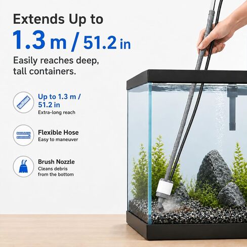 Vehipa Electric Aquarium Gravel Cleaner 30W Fish Tank Vacuum in Saudi Arabia