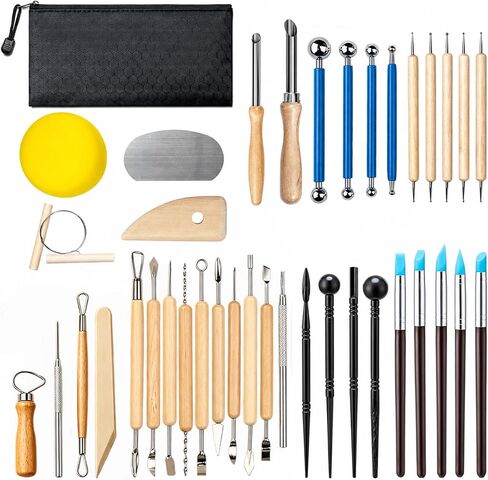 47PCS Pottery Tools Kit, Ceramic Tools, Clay Sculpting Tools in Kuwait