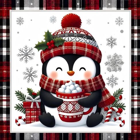 askkqtx Christmas Stamped Cross Stitch Kits for Adults 14x14 Inch in Kuwait