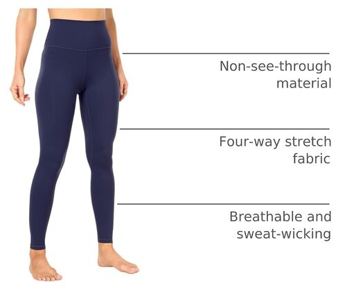YUNOGA Ultra Soft High Waisted Workout Leggings for Women, Tummy Control Full Length Gym Yoga Pants in Kuwait