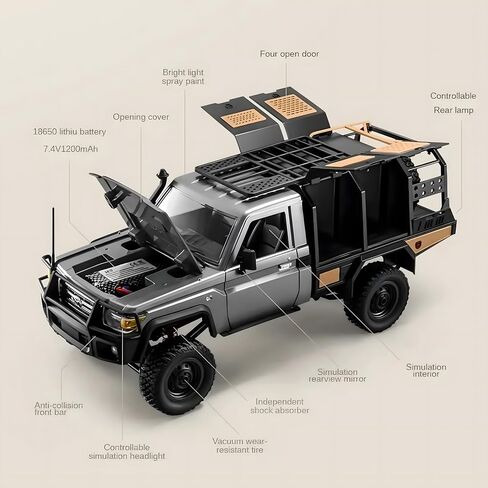 RC Rock Crawler, 2-Speed All Terrain RTR Hobby Car for Adult(Gray) in Saudi Arabia