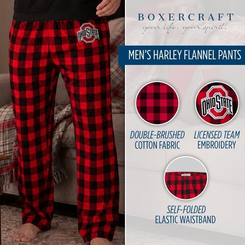 boxercraft Men's NCAA School Graphic Harley Flannel Pant in Kuwait