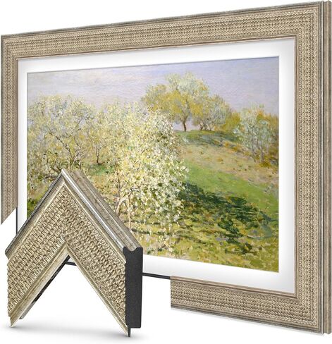 Gatsby Silver 55" Deco TV Frame for Samsung The Frame/Pro TVs in Kuwait
