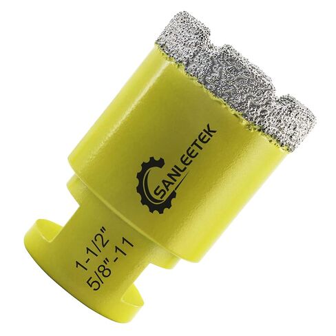 Diamond Tile Drill Bits 1-3/8"(35mm) SANLEETEK Vacuum Brazed Diamond Hole Saw for Ceramic Porcelain Marble Granite 5/8"-11 Thread in Kuwait