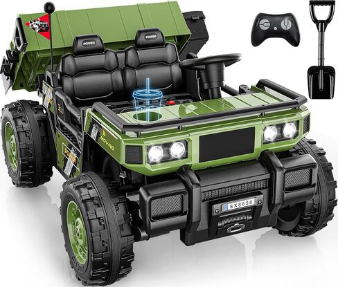 ARBELI 24V 4WD Ride on Dump Truck 2-Seater Ride on Toy Car for Kids 3-8yrs in Saudi Arabia