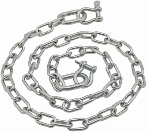 Extreme Max 3006.6578 BoatTector Stainless Steel Anchor Lead Chain - 1/4" x 4' with 5/16" Shackles in Kuwait