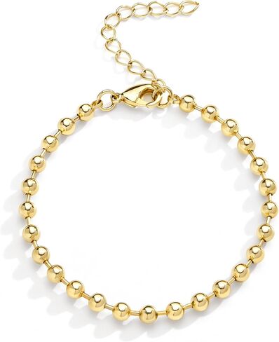 Poxtex Silver Ankle Bracelets for Women Waterproof, 925 Silver Dainty Anklets for Women Large Ankle, Sterling Silver Jewelry Set, Beaded Anklet for Teen Girl, Cuban Link for women No Tarnish in Kuwait