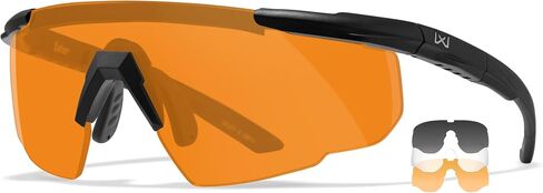 Wiley X Saber Advanced Shooting Glasses ANSI Z87.1+ Safety Sunglasses for Men UV and Eye Protection for Hunting and Shooting Matte Black Frames, Changeable Lenses, Ballistic Rated in Saudi Arabia