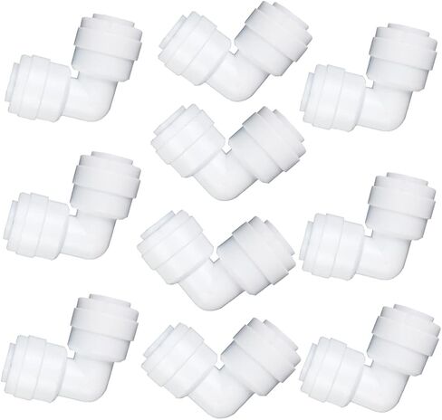 1/4" Tee 3 Way Y Type Splitter Tube Quick Connectors Fittings for RO Water Reverse Osmosis System (Pack of 10) in Kuwait