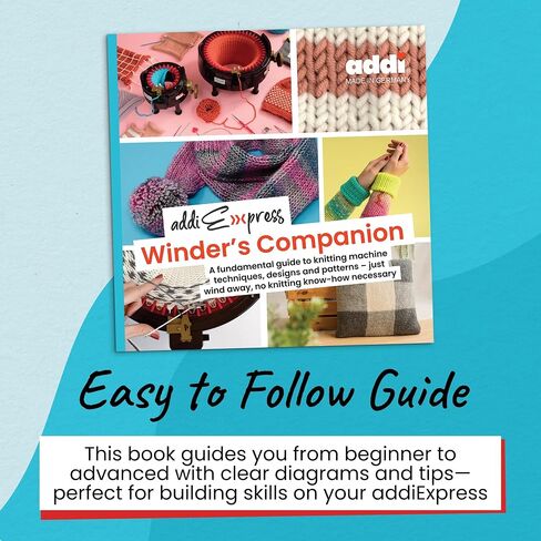 skacel by addi addiExpress Knitting Machine Book, Winder's Companion Guide, 30+ Knit Pattern and 40+ Technique and Yarn Design Ideas, English Edition in Saudi Arabia