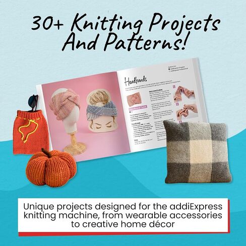 skacel by addi addiExpress Knitting Machine Book, Winder's Companion Guide, 30+ Knit Pattern and 40+ Technique and Yarn Design Ideas, English Edition in Saudi Arabia