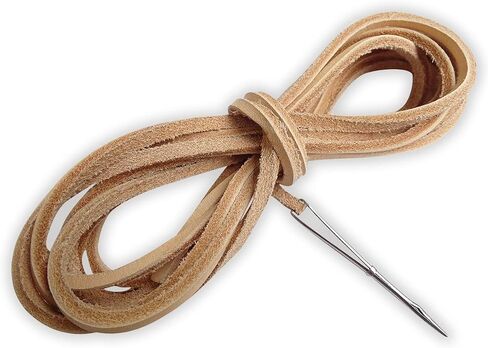 Genuine Leather Shoelaces with Lacing Needle in Kuwait