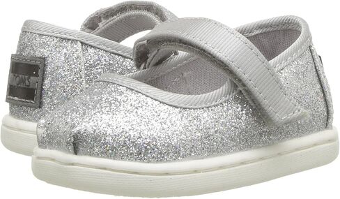 TOMS Silver Iridescent Glimmer Tiny Mary Jane Flat 10011521 in Kuwait