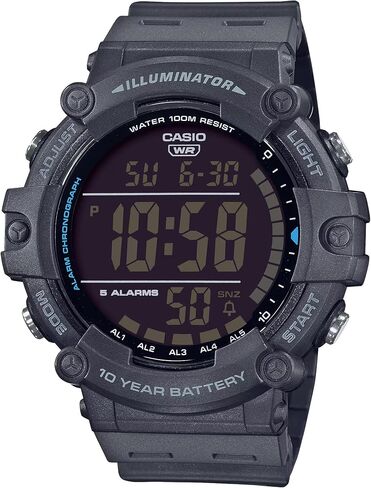 Casio Illuminator AE1500WH Series | 10-Year Battery | LED Backlight | 5-Alarms | 1/100 Sec Stopwatch | Men's Digital Watch in Kuwait