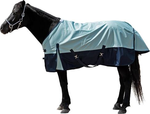 600D Horse Rain Sheet Turnout Blanket (No Fill) Ripstop 78 in Blue Black in Kuwait