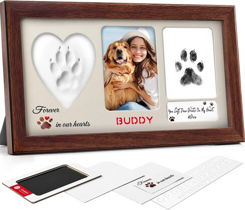 Paw Print Kit for Dogs Paw Print Kit with Soft Clay & Touch Ink Pad for Dog Paw Prints Pet Paw Print Impression Kit for Dog Dad Gifts & Dog Mom Gifts Dog Memorial Gifts for Loss of Dog Nose Print Kit in Kuwait