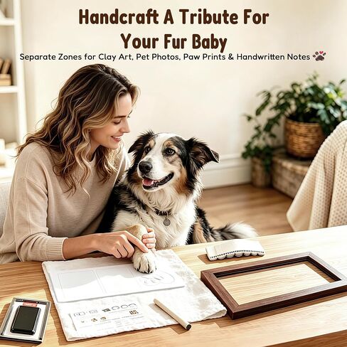 Paw Print Kit for Dogs Paw Print Kit with Soft Clay & Touch Ink Pad for Dog Paw Prints Pet Paw Print Impression Kit for Dog Dad Gifts & Dog Mom Gifts Dog Memorial Gifts for Loss of Dog Nose Print Kit in Kuwait