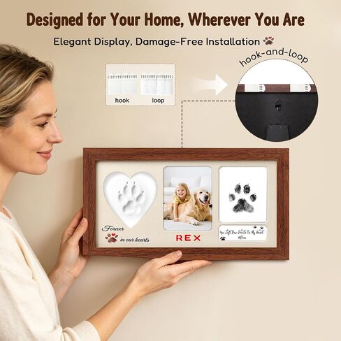 Paw Print Kit for Dogs Paw Print Kit with Soft Clay & Touch Ink Pad for Dog Paw Prints Pet Paw Print Impression Kit for Dog Dad Gifts & Dog Mom Gifts Dog Memorial Gifts for Loss of Dog Nose Print Kit in Kuwait