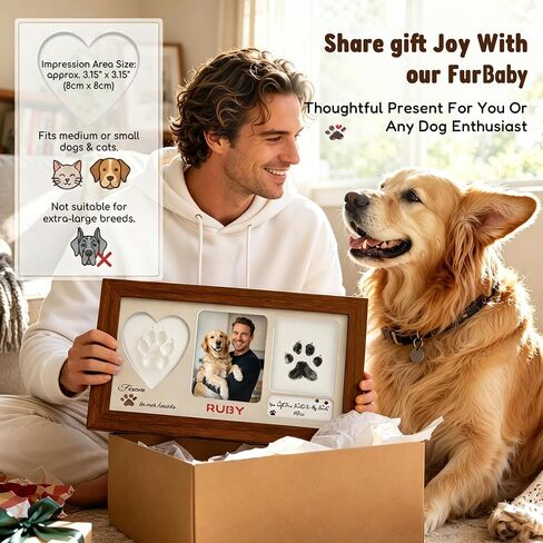 Paw Print Kit for Dogs Paw Print Kit with Soft Clay & Touch Ink Pad for Dog Paw Prints Pet Paw Print Impression Kit for Dog Dad Gifts & Dog Mom Gifts Dog Memorial Gifts for Loss of Dog Nose Print Kit in Kuwait