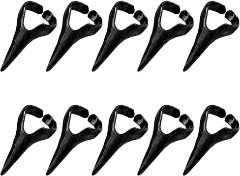 HUASAI 10~20 Pcs Halloween Finger Claws Gothic Fingertip Claw Ring Adjustable Open Claw Rings Punk Halloween Claws Cosplay in Kuwait