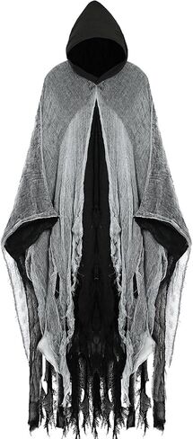 Thaoduro Hooked Cloak, Scary Halloween Costumes for Men, Black Cape for Adult Cosplay Props, Scream Costume for Women in Kuwait