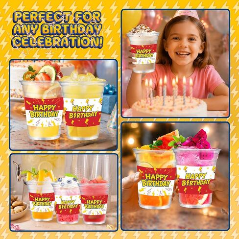 50Pcs Cartoon Animation Party Cups 12oz Red White Plastic Cups in Kuwait