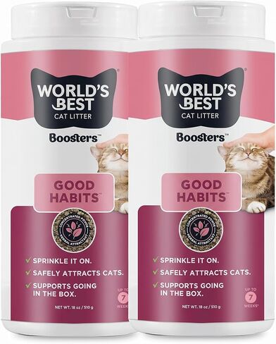 World's Best Cat Litter Boosters Good Habits Additive, 18 oz Canister in Kuwait