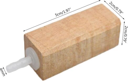 Aquarium Natural Wooden Air Bubble Stone Diffuser Oxygen Increasing Wood Air Stone for Fish for Tank Pond Smooth Texture Fish Aquarium Accessories for Tank in Saudi Arabia
