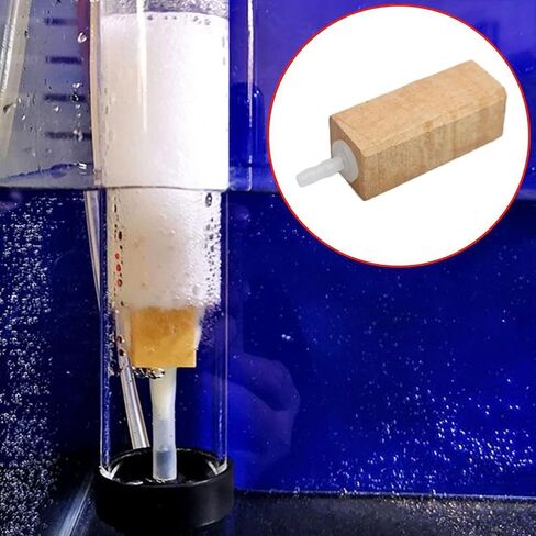 Aquarium Natural Wooden Air Bubble Stone Diffuser Oxygen Increasing Wood Air Stone for Fish for Tank Pond Smooth Texture Fish Aquarium Accessories for Tank in Saudi Arabia