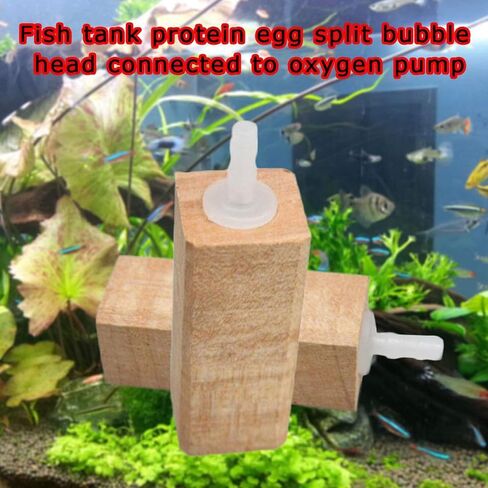 Aquarium Natural Wooden Air Bubble Stone Diffuser Oxygen Increasing Wood Air Stone for Fish for Tank Pond Smooth Texture Fish Aquarium Accessories for Tank in Saudi Arabia