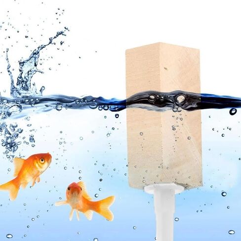 Aquarium Natural Wooden Air Bubble Stone Diffuser Oxygen Increasing Wood Air Stone for Fish for Tank Pond Smooth Texture Fish Aquarium Accessories for Tank in Saudi Arabia