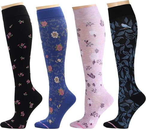 Dr. Motion 4 Pairs Pack Women's Graduated Compression Knee High Socks in Kuwait