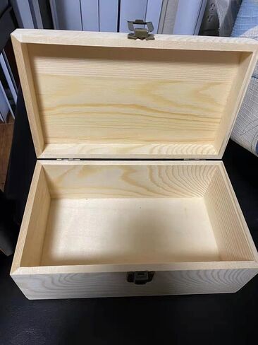 2026 New Wooden Keepsake Box – Memory Box 9.2"x5.5"x4" Unfinished Wood Box in Saudi Arabia