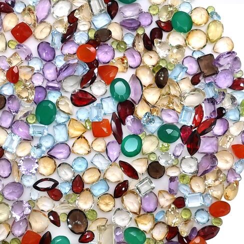 100+ Carats Loose Mixed Gems Wholesale Lot. Natural Faceted Semi Precious Gemstones. Gemmartusa Loose Gemstone in Kuwait