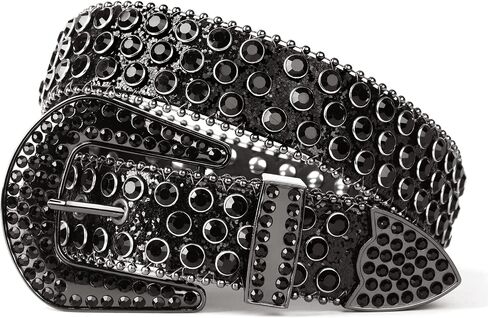 UnFader Bling Rhinestone Belts for Women, Fashion Cowgirl Western Studded Belts for Jeans Pants in Saudi Arabia