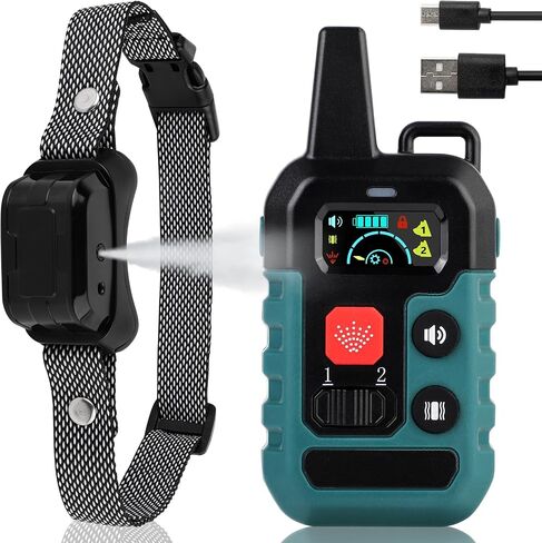 Citronella Bark Collar for Dogs with Remote, No Shock, 1000ft Range (Green) in Kuwait