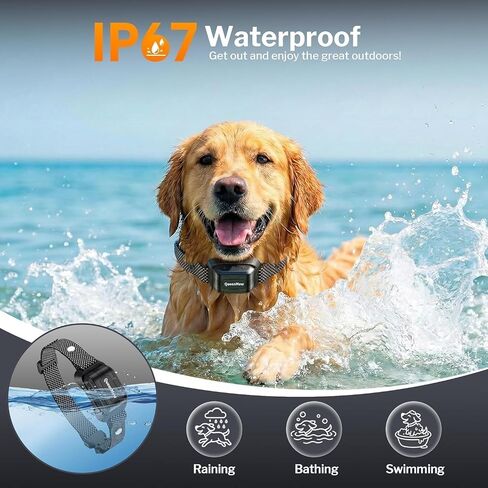 Citronella Dog Bark Collar for Large Medium Small Dogs, No Shock Bark Collar with 3 Adjustable Sensitivity & Spray Levels, Rechargeable Anti-Bark Collars with 2 Collar Straps, Black in Kuwait