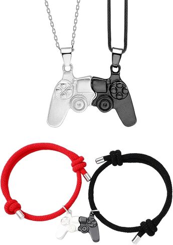 FUTIMELY Magnetic Game Controller Necklace Bracelet Set for Couples Game Console Handle Magnet Matching Necklace,Matching Necklace Bracelet Set for Best Friend,Friendship Sister Necklace in Kuwait