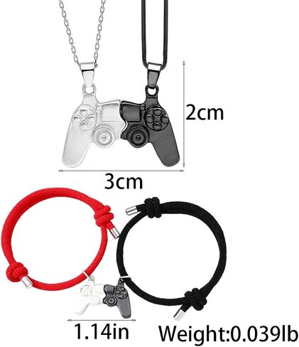 FUTIMELY Magnetic Game Controller Necklace Bracelet Set for Couples Game Console Handle Magnet Matching Necklace,Matching Necklace Bracelet Set for Best Friend,Friendship Sister Necklace in Kuwait