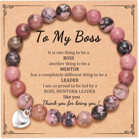 JOGDIAM Coworker/Boss/Thank You Gifts for Women Natural Stone Beaded Bracelet for Female in Kuwait
