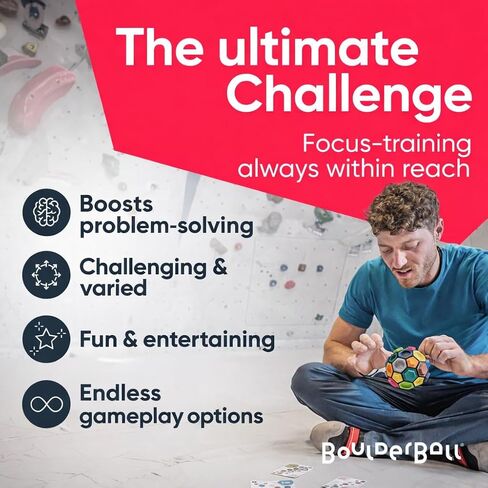 3D Climbing Ball I World Novelty I Concentration, Creativity & Dexterity I Puzzle Ball Toy I Bouldering Gift I Portable Climbing Game in Kuwait