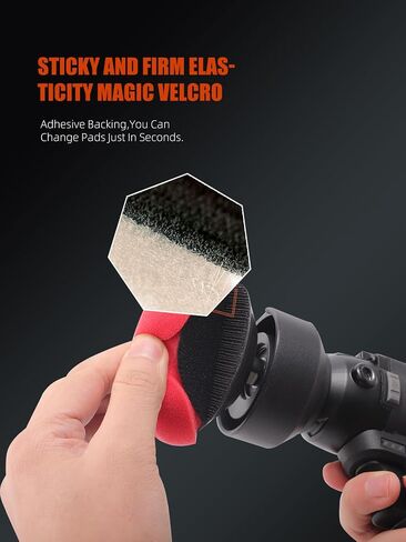 SPTA 12V Cordless Car Rotary Polisher Tool Sets, Dual Action Polisher Cordless Drill Variable Speed Buffer, 2000mAh Li-ion Battery with Fast Charger and Polishing Pads for Car Detailing and Polishing in Kuwait