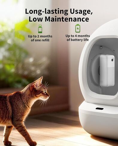 PETKIT Smart Spray Odor Remover for PuraMax and PuraMax 2 Automatic Self-Cleaning Cat Litter Box, Bluetooth Connected, App Control with Swivel Mount in Kuwait