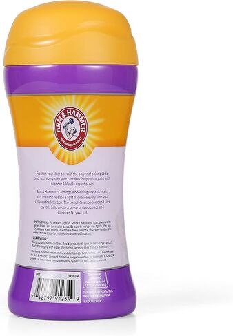 Arm & Hammer Cat Litter Deodorizing Crystals with Baking Soda, Odor Neutralizer, Dissolving Litter Box Deodorizer for Cat Litter Odor Control, Lavender and Vanilla Scent, 15 Oz - 2 Pack in Saudi Arabia