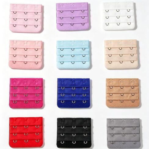 Red Snail 12PCS Bra Extenders 2 Hook - Multicoloured Bra Extenders, Convenient Women's Bra Extender in Kuwait